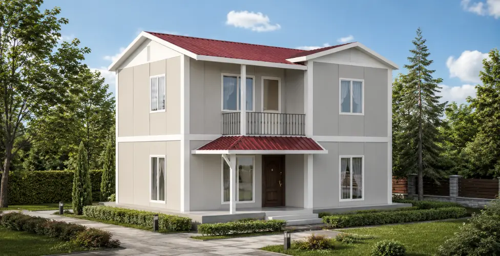 100 m² İki Katlı Prefabrik Konut