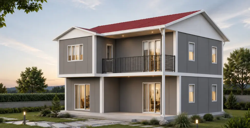 122 m² İki Katlı Prefabrik Konut